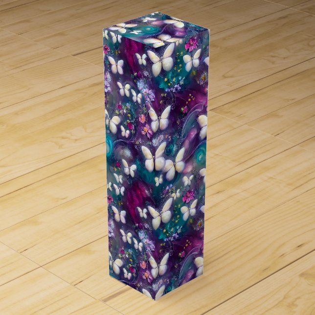 A Mystical Butterfly Series Design 5 Wine Box (Front)
