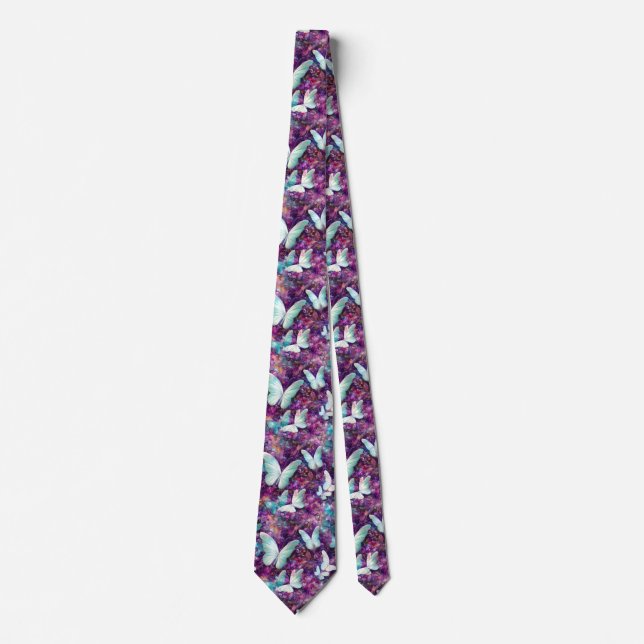 A Mystical Butterfly Series Design 7 Neck Tie (Front)