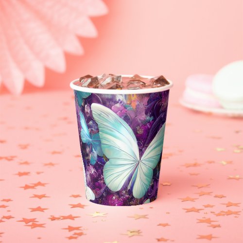 A Mystical Butterfly Series Design 7 Paper Cups