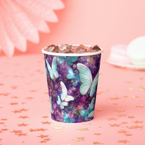 A Mystical Butterfly Series Design 7 Paper Cups