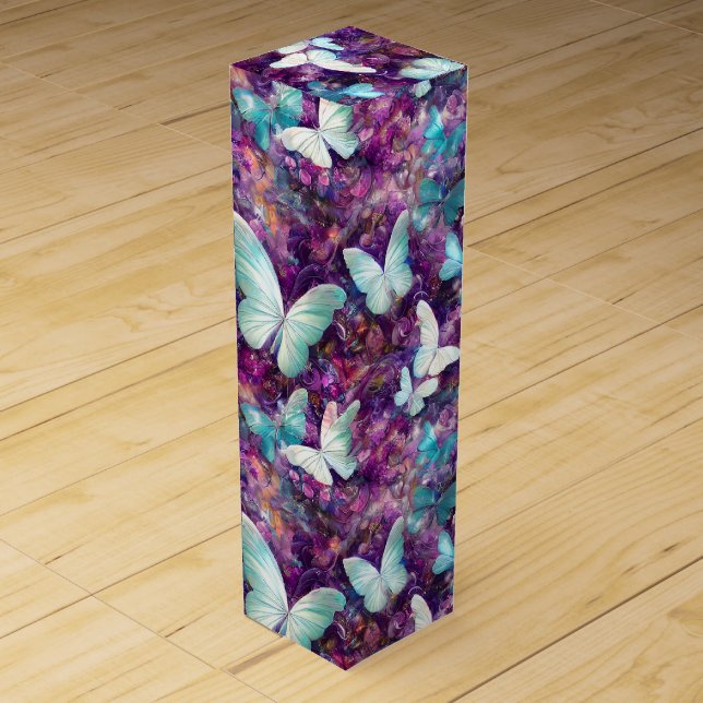 A Mystical Butterfly Series Design 7 Wine Box (Front)