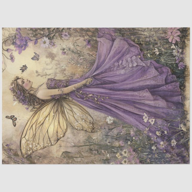 A Mystical Lavender Fairy Series Design #10 Tissue Paper (Front)