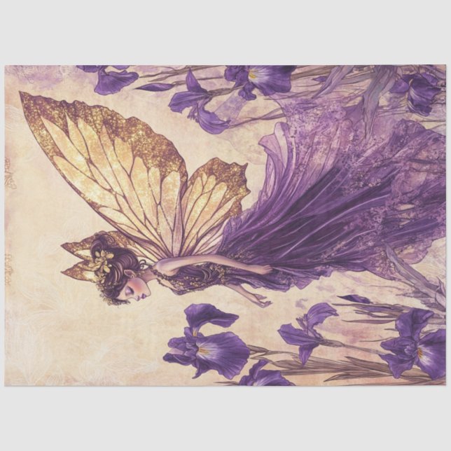 A Mystical Lavender Fairy Series Design #6 Tissue Paper (Front)
