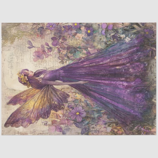 A Mystical Lavender Fairy Series Design #9 Tissue Paper (Front)