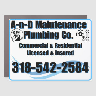 A-n-D Maintenance Car Magnet 18x24