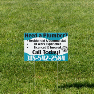 A-n-D Maintenance Plumbing - (Front&Back)Yard Sign