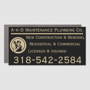 A-n-D Plumbing - 24x12 Car Magnet