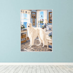 A Nantucket Borzoi Canvas Print