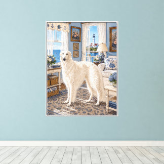 A Nantucket Borzoi Canvas Print