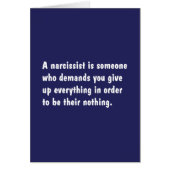 A Narcissist Is Someone Who Demands … (Front)