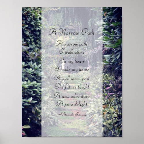 A Narrow Path  Poem by Michelle Istanish  Poster
