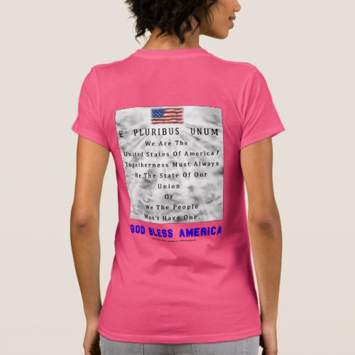 A Nation Divided_GOD BLESS AMERICA in Blue Letters T_Shirt