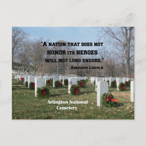 A nation that does not honor its heroes postcard