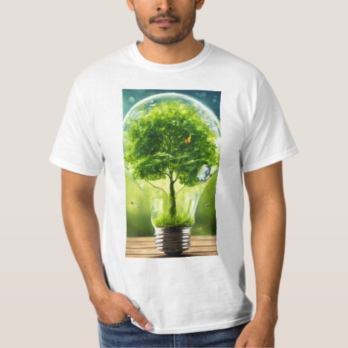 A Nature in Bulb title on a t_shirt suggests an 