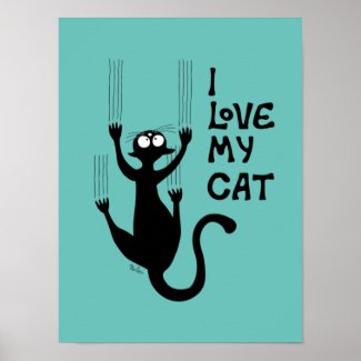 A Naughty Cat Is Scratching The Wall