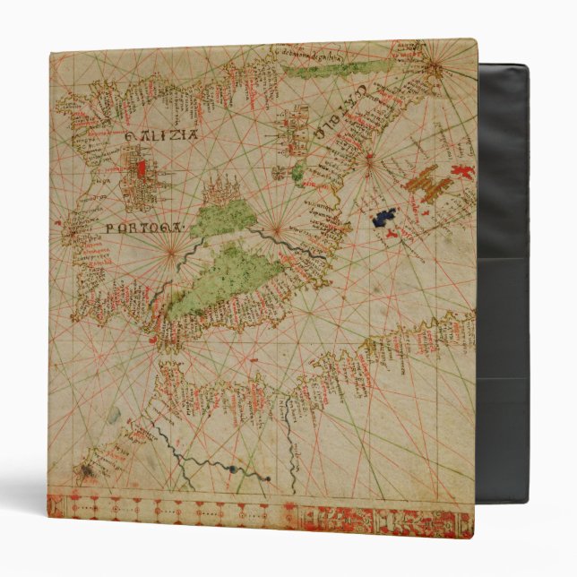 A nautical atlas binder (Front/Inside)
