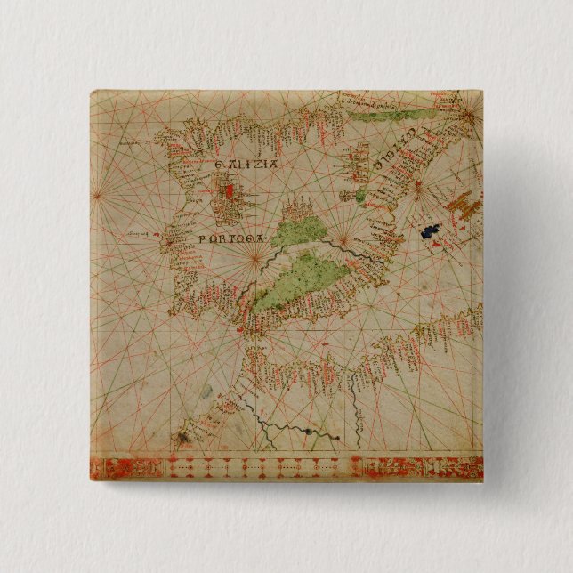 A nautical atlas button (Front)