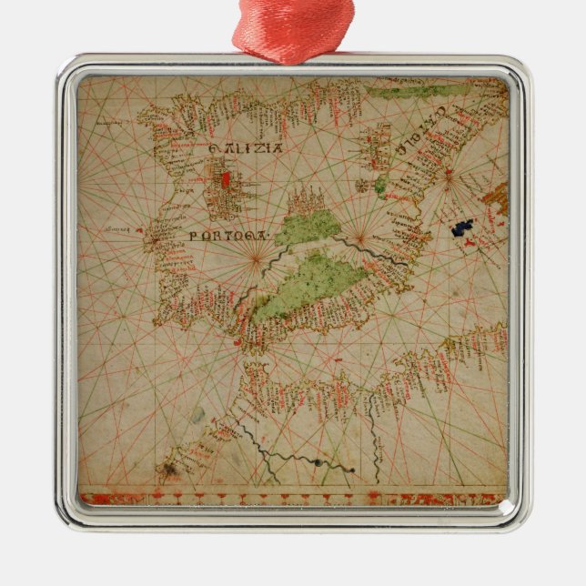 A nautical atlas metal ornament (Front)