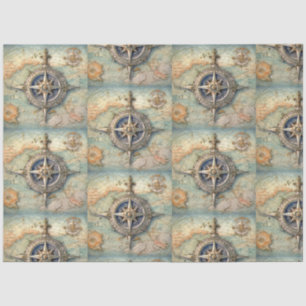 A Nautical Compass Series Design 16 Tissue Paper