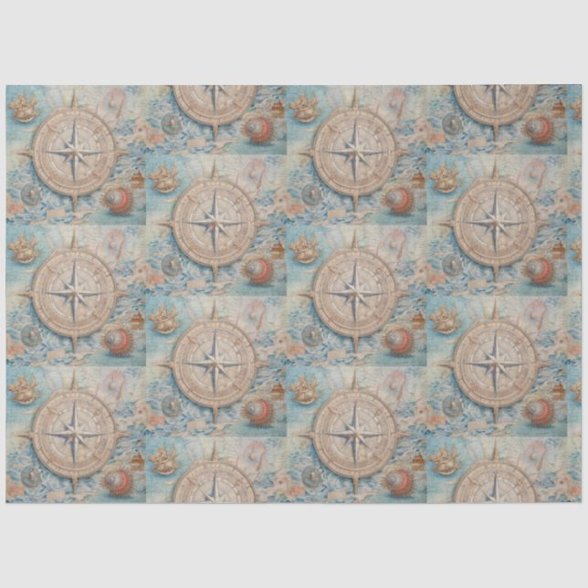 A Nautical Compass Series Design 21 Tissue Paper (Front)