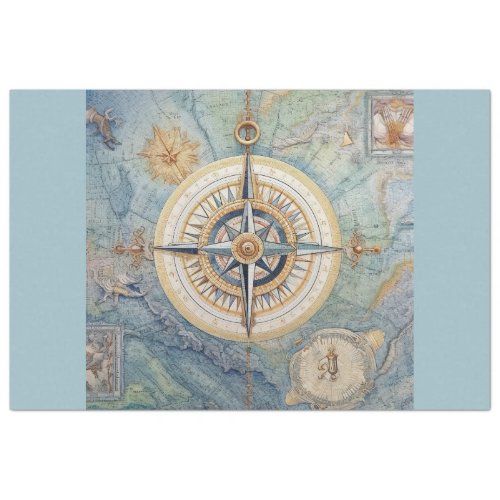 A Nautical Compass Series Design 8 Tissue Paper
