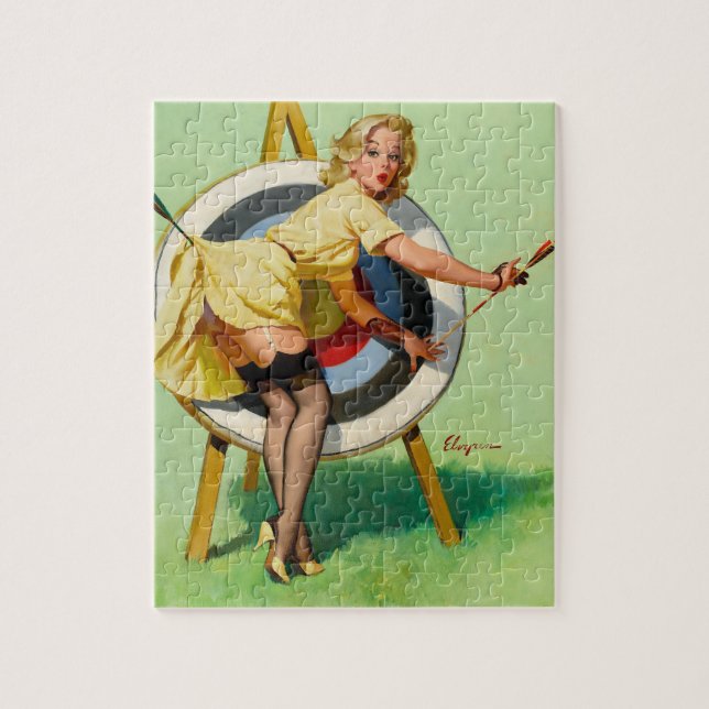 A Near Miss Pin Up Art Jigsaw Puzzle (Vertical)