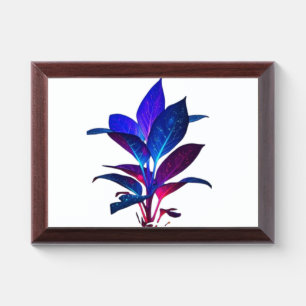 A Neon Botanical Illustration Award Plaque
