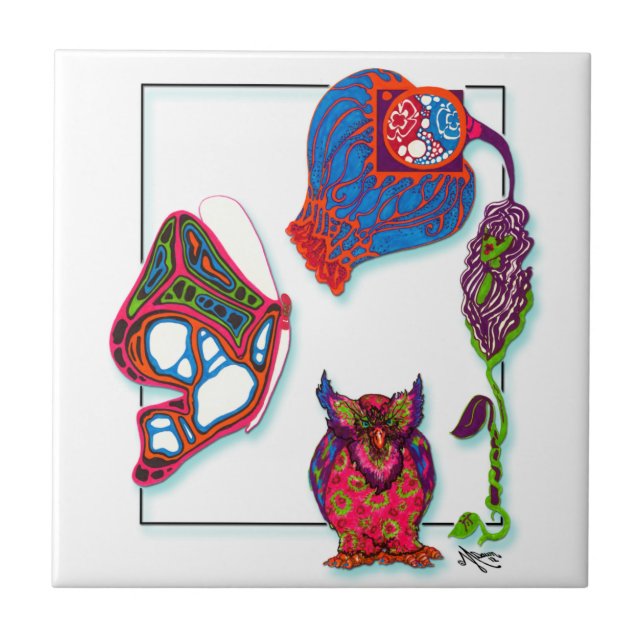 A Neon Doodle Tile (Front)