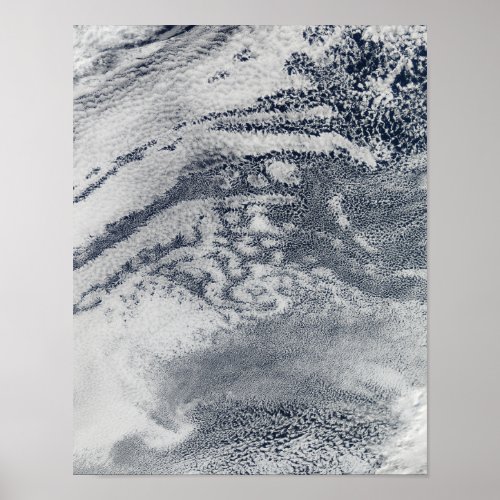 A network of clouds over the Pacific Ocean Poster