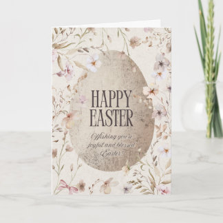 A neutral colour Ester Card with an Easter