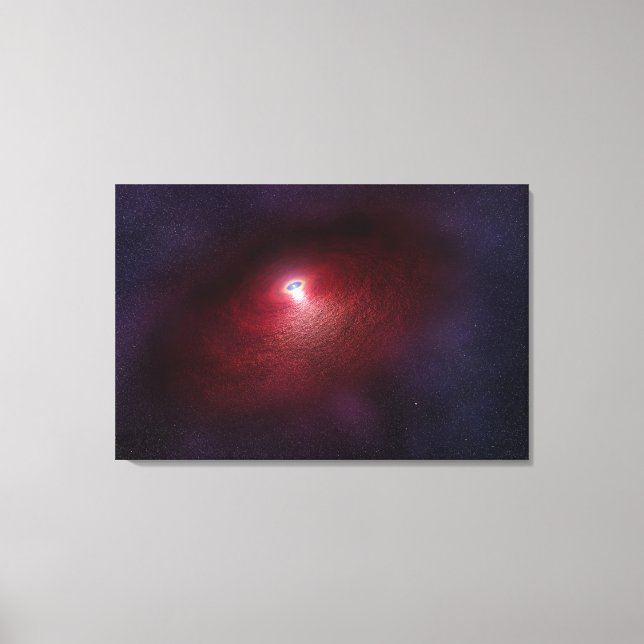 A Neutron Star With A Disk Of Warm Dust. Canvas Print (Front)