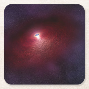 A Neutron Star With A Disk Of Warm Dust. Square Paper Coaster