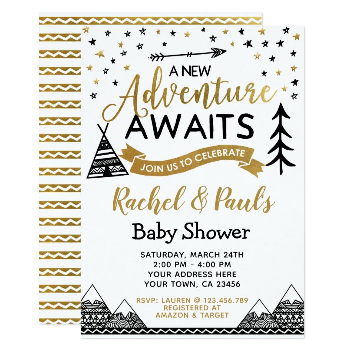 adventure awaits baby shower invitations