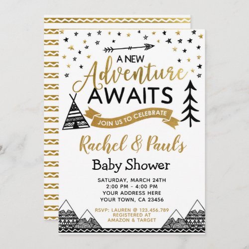 A New Adventure Awaits Baby Shower Invitation