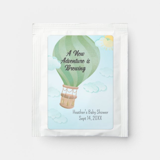 A New Adventure Is Brewing Hot Air Balloon Tea Bag Drink Mix (Front)