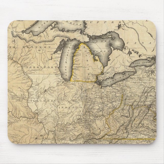 A new and correct map of the United States Mouse Pad (Front)