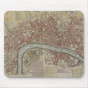 A New and Exact Plan of the Cities of London and W Mouse Pad