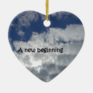 A new beginning ceramic ornament