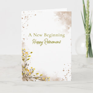 A New Beginning Elegant Retirement gift Card