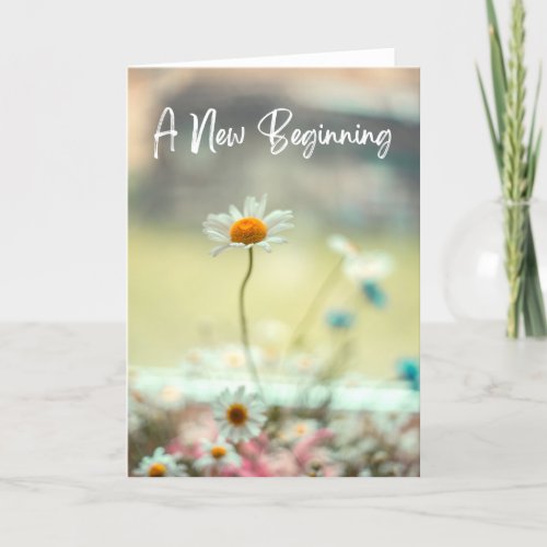 A New Beginning Spring Flower Greeting Card