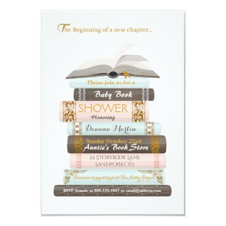 A New Chapter | Baby Book Shower Invitation
