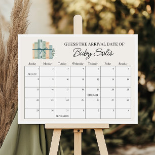 A New Chapter Baby Due Date Calendar Game Sign