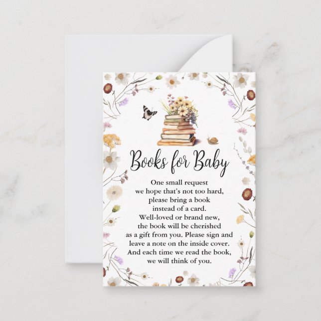 A New Chapter Baby Shower Books for Baby Card (Front)