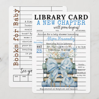 A New Chapter Baby Shower BOY Invitation