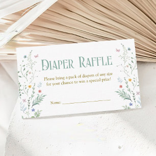 A New Chapter Baby Shower Diaper Raffle Tickets Enclosure Card