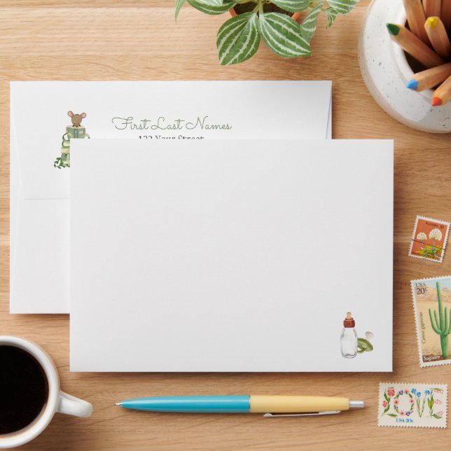 A New Chapter Baby Shower  Envelope (Desk)