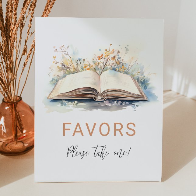 A New Chapter Baby Shower Favors Party Pedestal Sign (Creator Uploaded)