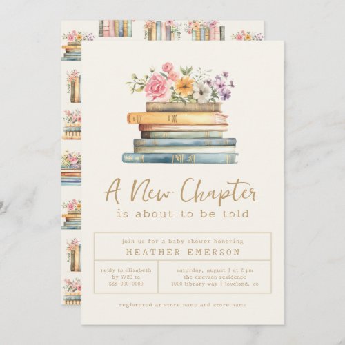A New Chapter Baby Shower Invitation