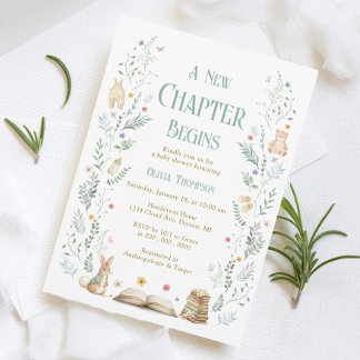 A New Chapter Baby Shower Invitation