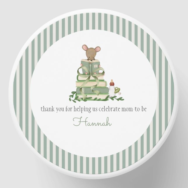A New Chapter Baby Shower  Mini Candle Favors (Front)